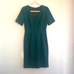 J. Crew Green Short Sleeve Dress